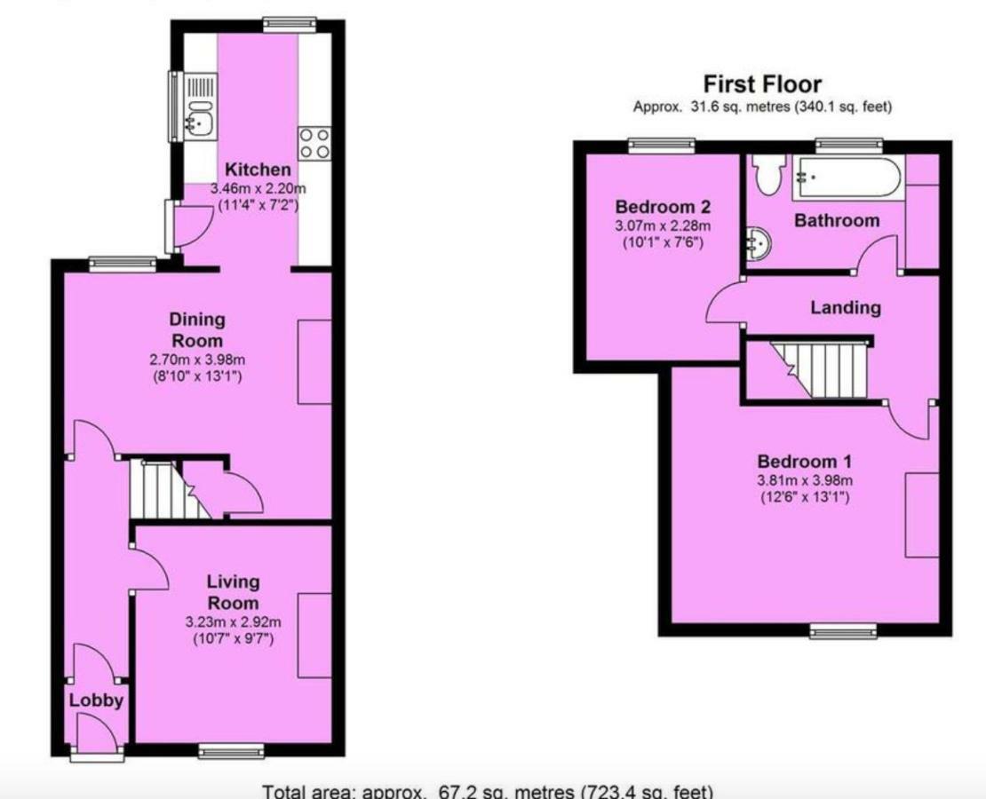 Entire 2-Bedroom House With Garden York Luaran gambar